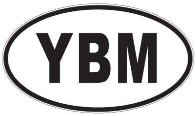 YBM - 3 Letter Initials Oval Sticker