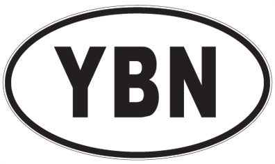 YBN - 3 Letter Initials Oval Magnet