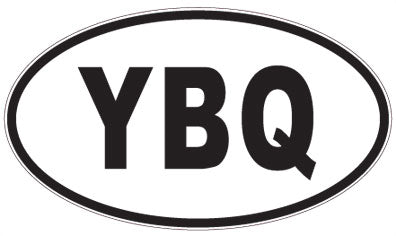 YBQ - 3 Letter Initials Oval Sticker