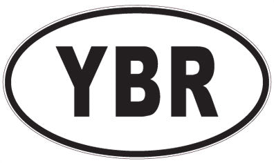 YBR - 3 Letter Initials Oval Sticker