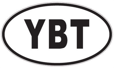 YBT - 3 Letter Initials Oval Sticker