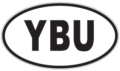 YBU - 3 Letter Initials Oval Magnet