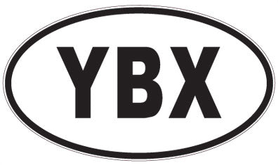 YBX - 3 Letter Initials Oval Magnet