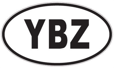 YBZ - 3 Letter Initials Oval Magnet