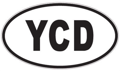 YCD - 3 Letter Initials Oval Sticker