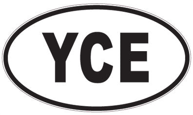 YCE - 3 Letter Initials Oval Sticker