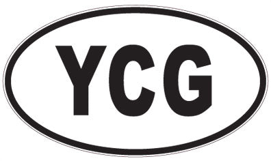 YCG - 3 Letter Initials Oval Magnet