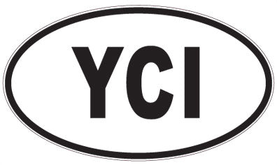 YCI - 3 Letter Initials Oval Magnet