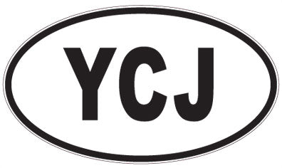 YCJ - 3 Letter Initials Oval Magnet