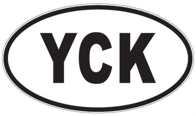 YCK - 3 Letter Initials Oval Magnet