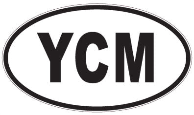 YCM - 3 Letter Initials Oval Magnet