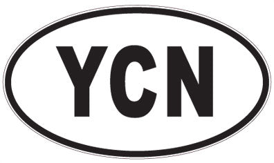 YCN - 3 Letter Initials Oval Magnet
