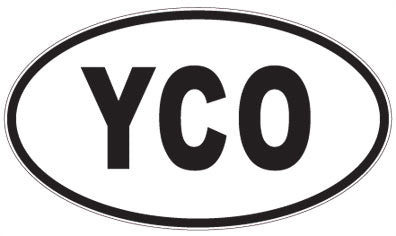 YCO - 3 Letter Initials Oval Sticker