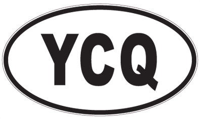 YCQ - 3 Letter Initials Oval Magnet