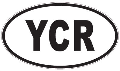 YCR - 3 Letter Initials Oval Magnet