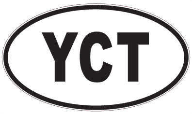 YCT - 3 Letter Initials Oval Sticker