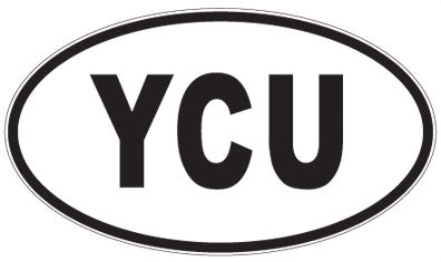 YCU - 3 Letter Initials Oval Sticker