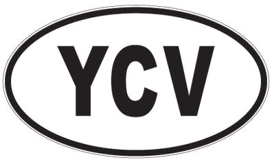 YCV - 3 Letter Initials Oval Sticker