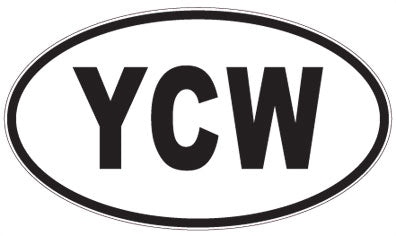 YCW - 3 Letter Initials Oval Sticker