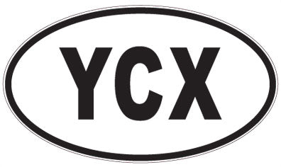 YCX - 3 Letter Initials Oval Magnet