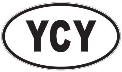 YCY - 3 Letter Initials Oval Magnet
