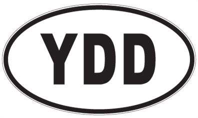 YDD - 3 Letter Initials Oval Magnet