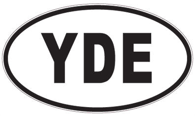 YDE - 3 Letter Initials Oval Magnet