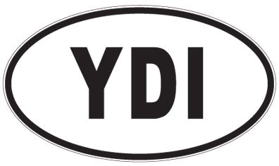 YDI - 3 Letter Initials Oval Magnet