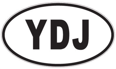 YDJ - 3 Letter Initials Oval Sticker
