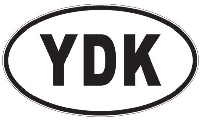 YDK - 3 Letter Initials Oval Magnet