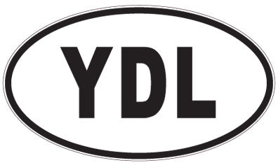 YDL - 3 Letter Initials Oval Magnet