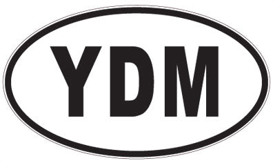 YDM - 3 Letter Initials Oval Sticker
