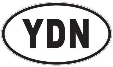 YDN - 3 Letter Initials Oval Sticker