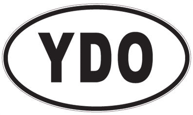 YDO - 3 Letter Initials Oval Magnet