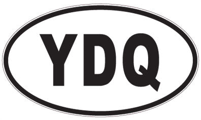 YDQ - 3 Letter Initials Oval Magnet