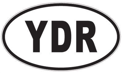 YDR - 3 Letter Initials Oval Sticker