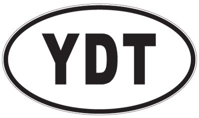 YDT - 3 Letter Initials Oval Sticker