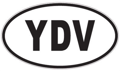 YDV - 3 Letter Initials Oval Magnet