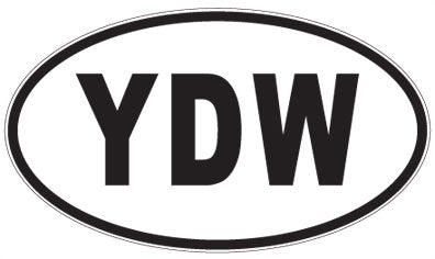 YDW - 3 Letter Initials Oval Magnet