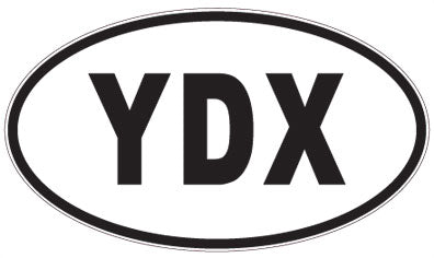 YDX - 3 Letter Initials Oval Magnet