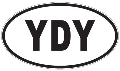 YDY - 3 Letter Initials Oval Magnet