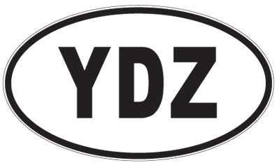 YDZ - 3 Letter Initials Oval Magnet