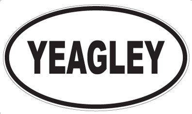 YEAGLEY - Oval Sticker