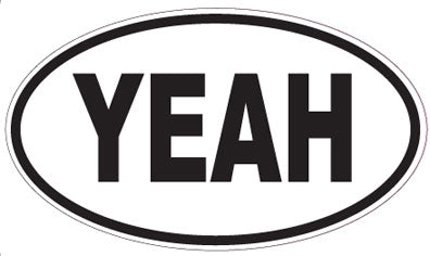 YEAH - Oval Sticker