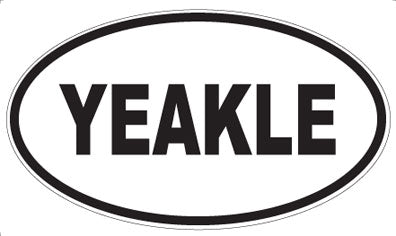 YEAKLE - Oval Sticker
