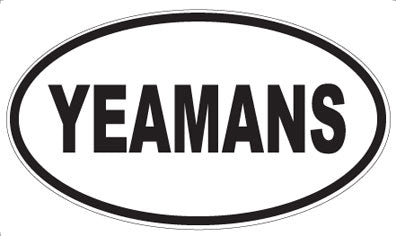 YEAMANS - Oval Magnet