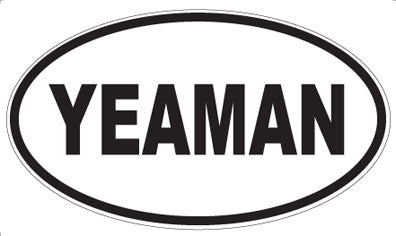 YEAMAN - Oval Magnet