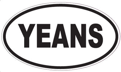 YEANS - Oval Sticker