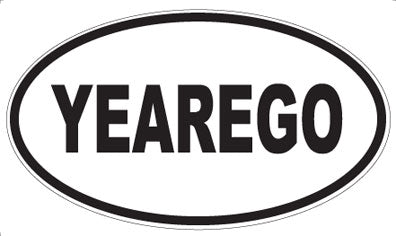 YEAREGO - Oval Sticker