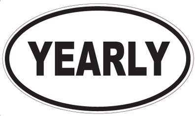 YEARLY - Oval Sticker